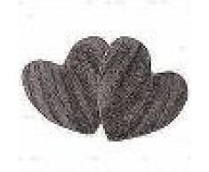 VidaXL Cojines en forma de corazón 2 unidades pelo sintético gris