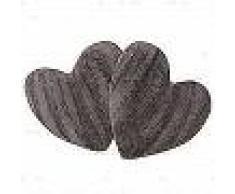 VidaXL Cojines en forma de corazón 2 unidades pelo sintético gris