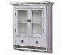 VidaXL Armario de cocina de pared de madera y puerta de vidrio blanco