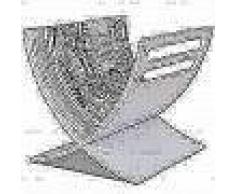 VidaXL Revistero de madera de suelo blanco