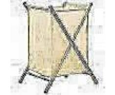 VidaXL Cesto de ropa sucia madera de cedro y tela beige 42x41x64 cm