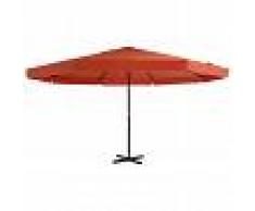 vidaXL Sombrilla de jardín con palo de aluminio 500 cm terracota