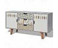 VidaXL Aparador de MDF 110x35x57 cm gris