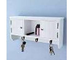 VidaXL Armario de pared para llaves y joyas con puertas y ganchos