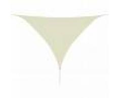 vidaXL Toldo de vela triangular 3,6x3,6x3,6 mm HDPE crema