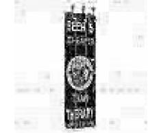 VidaXL Perchero de pared BEER CHEAPER con 6 ganchos 120x40 cm