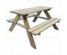 VidaXL Mesa de picnic para niños 89x89,6x50,8 cm madera de pino FSC