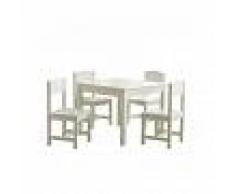 KidKraft Mesa para niños con 4 sillas de estilo rústico blanco