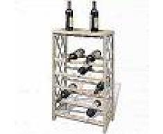 VidaXL Botellero con estantes de madera para 25 botellas