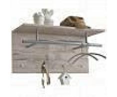 FMD Perchero de pared 72x29,3x34,5 cm color roble arena