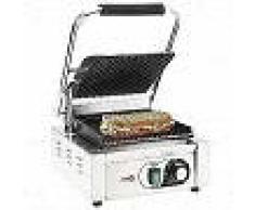 VidaXL Grill parrilla estriada de acero inoxidable 1800 W 32x41x19 cm
