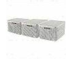 Curver Caja de almacenaje con tapa Style 3 uds L blanco 240656