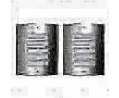 VidaXL 2 Apliques de exterior, lámparas de pared de acero inoxidable
