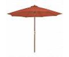 VidaXL Sombrilla de jardín con palo de madera 300 cm terracota