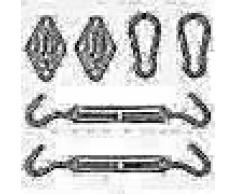 VidaXL Kit de montaje de toldo de vela 5 piezas acero inoxidable
