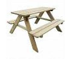 VidaXL Mesa de picnic para niños madera de pino FSC 89x89,6x50,8 cm