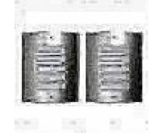 VidaXL 2 Apliques de exterior, lámparas de pared de acero inoxidable