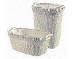 Curver Cesto de ropa sucia y de colada Knit blanco 97 L 240685
