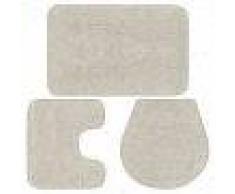 VidaXL Conjunto de alfombrillas de baño de tela 3 piezas blanco