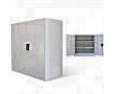 VidaXL Armario de oficina 2 puertas 90 cm acero gris