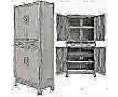 VidaXL Armario de oficina con 4 puertas acero 90x40x180 cm gris