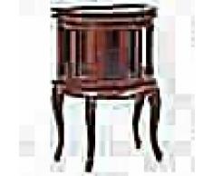 VidaXL Vitrina semicircular 50x35x76 cm madera de caoba maciza
