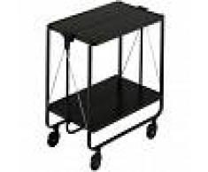 Leifheit Carrito plegable de cocina negro 74237