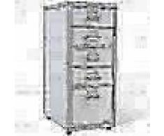 VidaXL Armario archivador de metal colgante 5 cajones gris