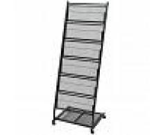 vidaXL Revistero 47,5x43x133 cm negro A4