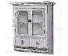 VidaXL Armario de cocina de pared de madera y puerta de vidrio blanco