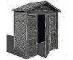 VidaXL Caseta de almacenamiento de jardín WPC 188x188x264 cm gris
