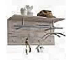 FMD Perchero de pared 72x29,3x34,5 cm color roble arena
