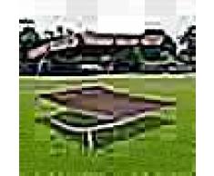 VidaXL Tumbona doble de jardín con toldo y cojines marrón