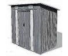 VidaXL Caseta de jardín de metal gris