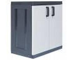 vidaXL Armario de almacenamiento para jardín XXL 89x54x96 cm plástico