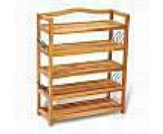 VidaXL Zapatero de madera con 5 estantes