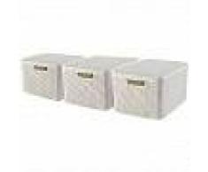 Curver Caja de almacenaje con tapa Style 3 uds L blanco 240656