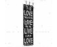 VidaXL Perchero de pared LOVE LIFE con 6 ganchos 120x40 cm
