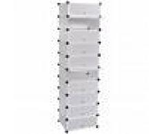 vidaXL Estante organizador de zapatos con 10 compartimientos 4x37x172cm