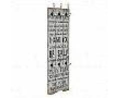 VidaXL Perchero de pared THANK YOU con 6 ganchos 120x40 cm