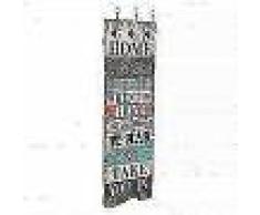 VidaXL Perchero de pared HOME IS con 6 ganchos 120x40 cm
