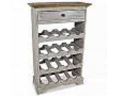 VidaXL Botellero de madera maciza reciclada 55x23x85 cm