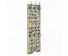 VidaXL Perchero de pared FAMILY con 6 ganchos 120x40 cm