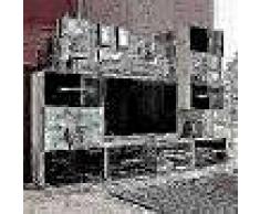 VidaXL Mueble de pared 5 uds gabinete TV con iluminación LED negro
