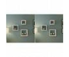 vidaXL Estantería de cubos para pared 6 unidades blanco
