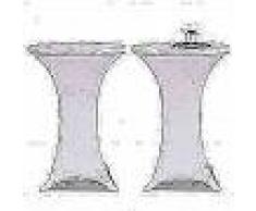 VidaXL 2 Manteles blancos ajustados para mesa de pie - 60 cm diámetro