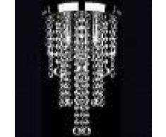 VidaXL Lámpara blanca colgante de metal con adornos de cristal