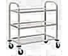 VidaXL Carrito de cocina de 3 alturas 107x55x90 cm acero inoxidable