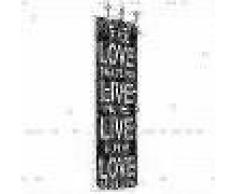VidaXL Perchero de pared LOVE LIFE con 6 ganchos 120x40 cm