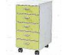 La germania Germania Armario archivador con ruedas blanco y verde 4099-181